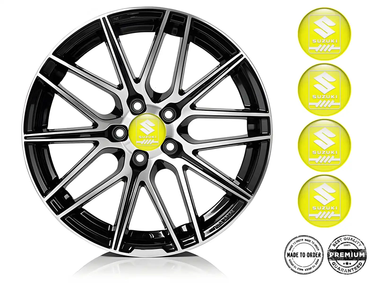 Suzuki Rim Stickers Car Edition Stylish Dome Logos